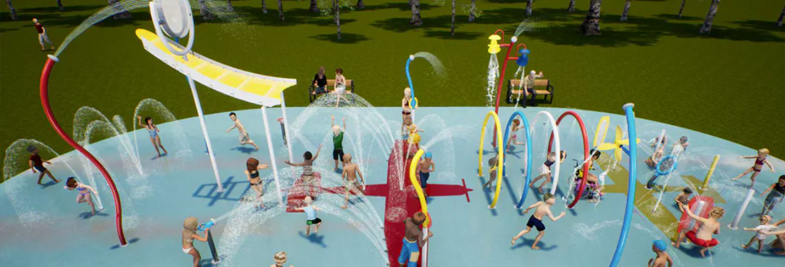An artists impression of Stante Reserve Waterplay Park banner image